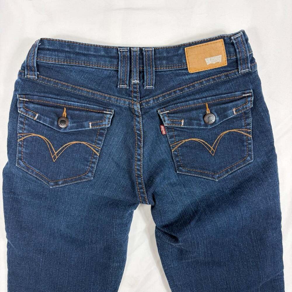 Levi's 524 Super Low Dark Wash Skinny Jeans